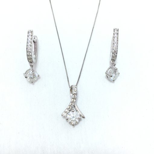Moissanite Pendant Set - Image 2