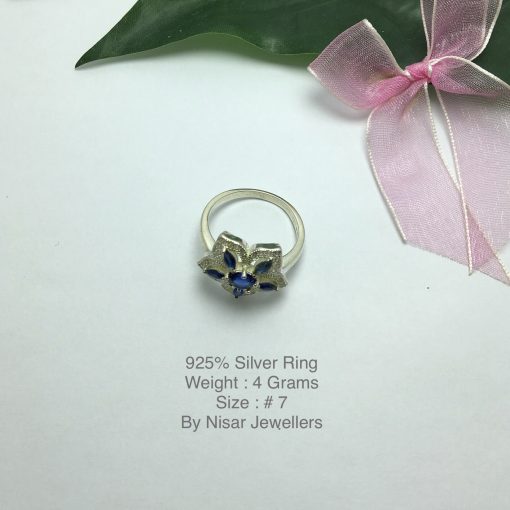Blue Sapphire Women Ring - Image 2