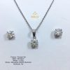 4 Claws Moissanite Pendant Set