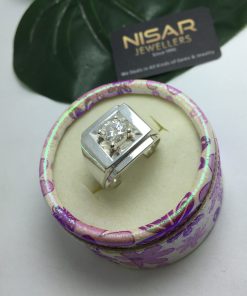 Him Moissanite Silver Ring