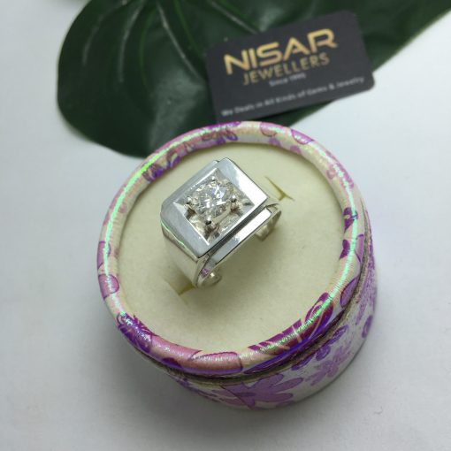 Him Moissanite Silver Ring