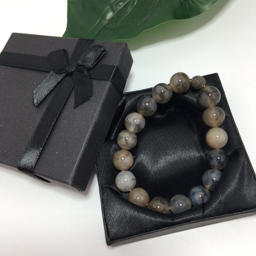 Natural Grey Agate Bracelet - Image 2