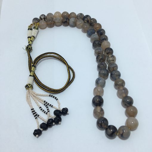 Natural Grey Agate Necklace - Image 2