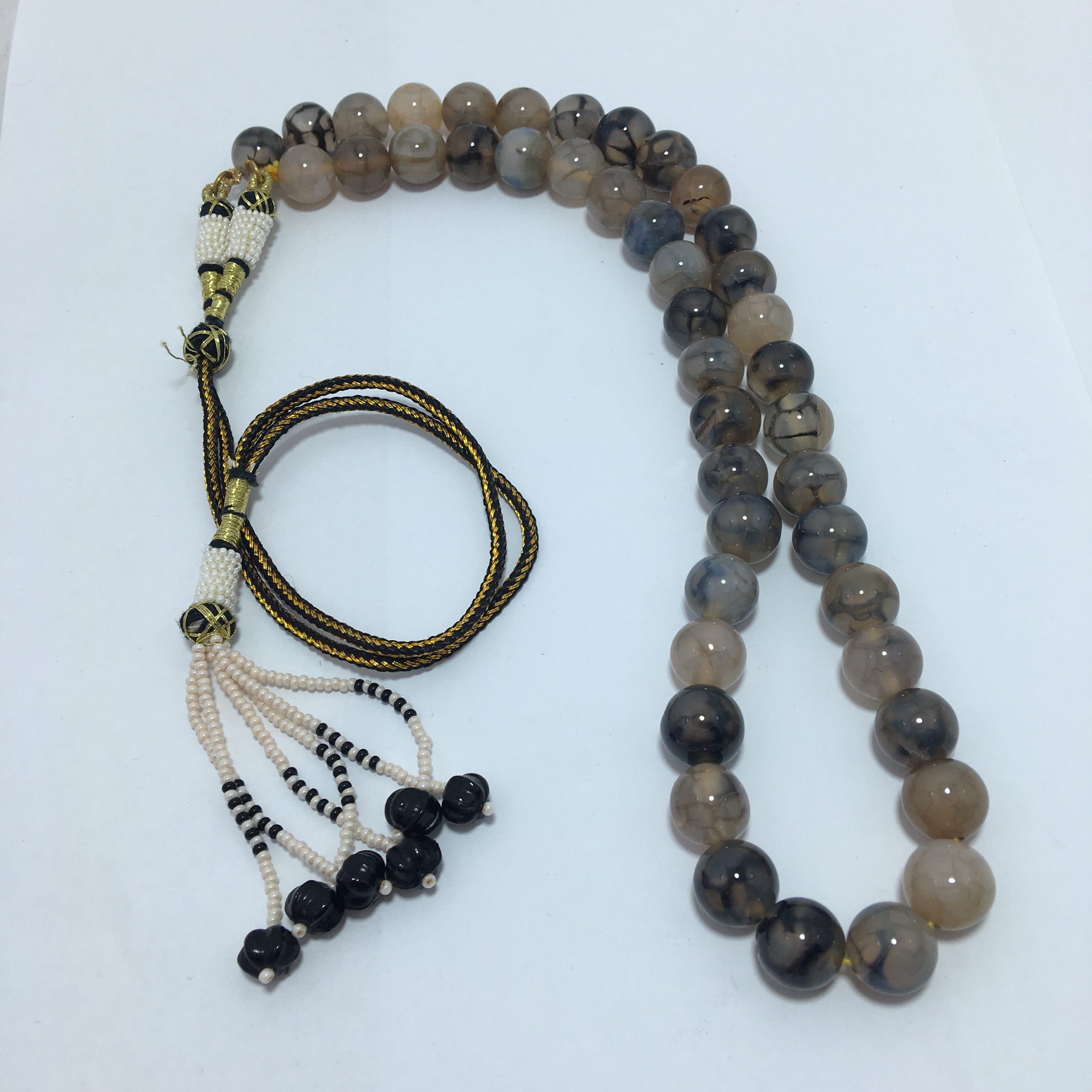 Natural Grey Agate Necklace - Image 2