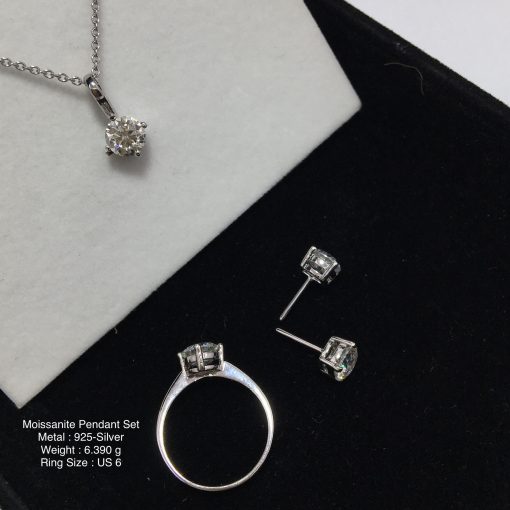 Moissanite Pendant Set - Image 3