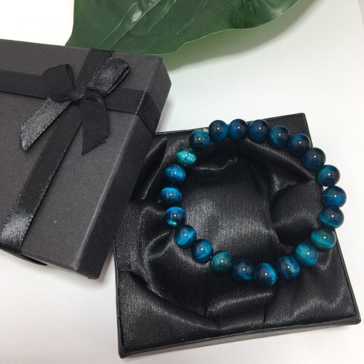 Blue Tigers Eye Beads Bracelet - Image 2