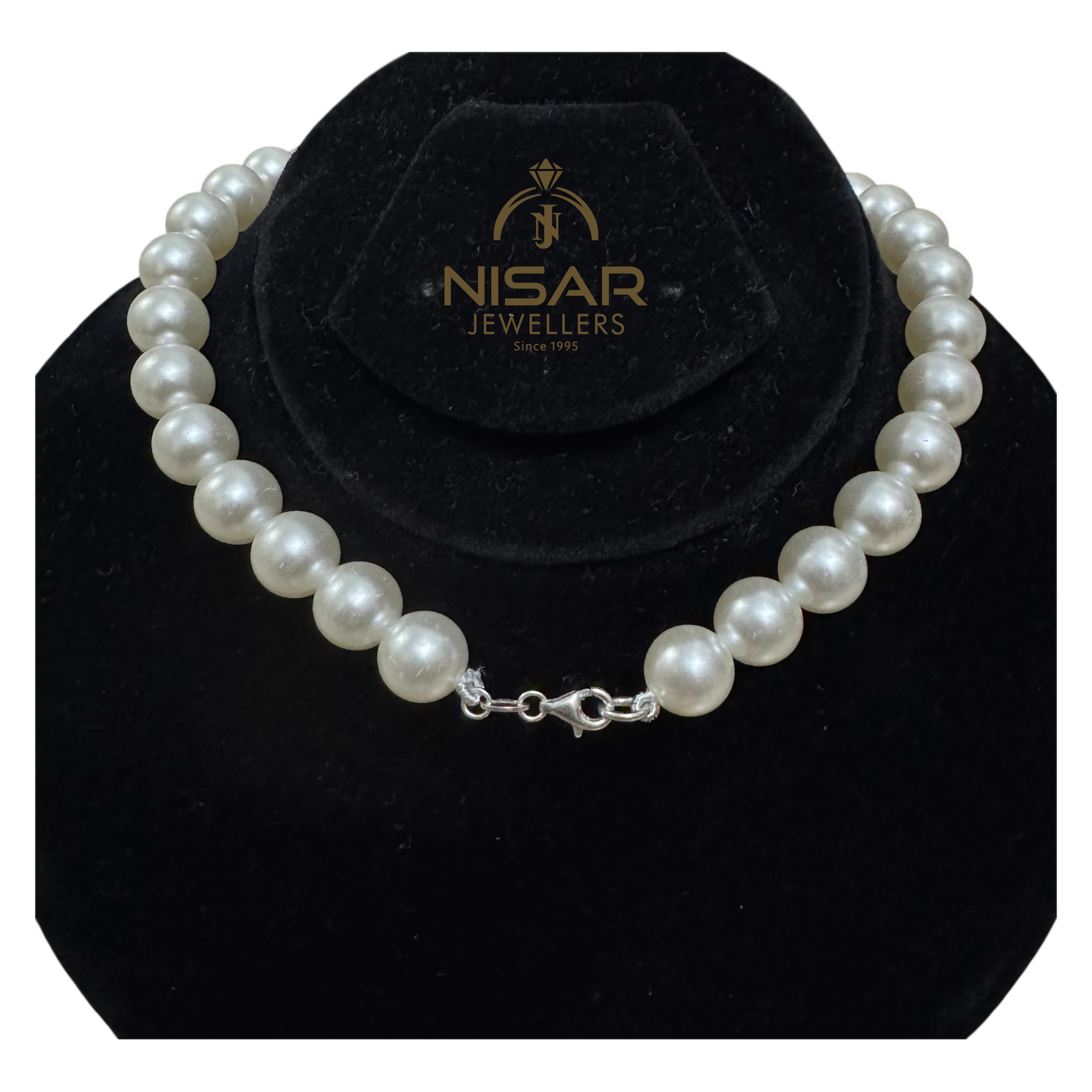 White Sea Pearls Necklace & Bracelet - Image 2