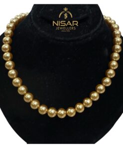 Golden Sea Pearls Necklace & Bracelet