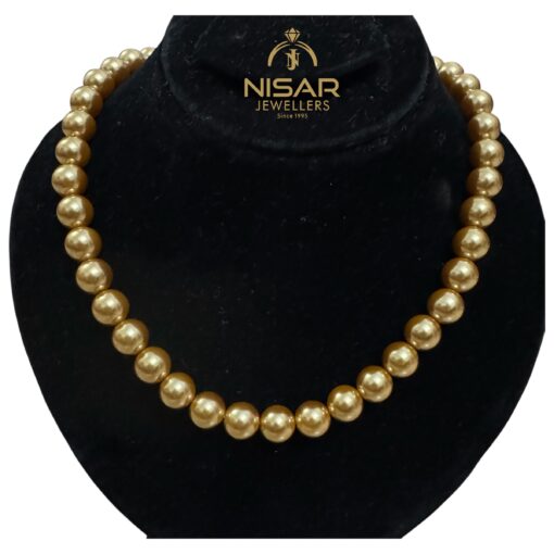 Golden Sea Pearls Necklace & Bracelet
