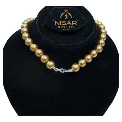 Golden Sea Pearls Necklace & Bracelet - Image 2