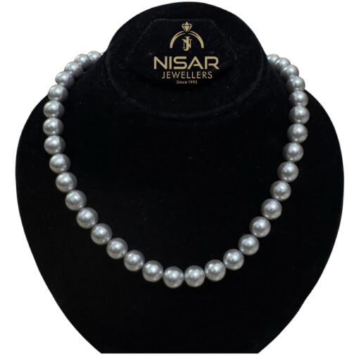 Grey Sea Pearls Necklace & Bracelet