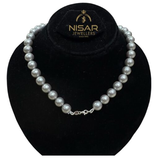 Grey Sea Pearls Necklace & Bracelet - Image 2