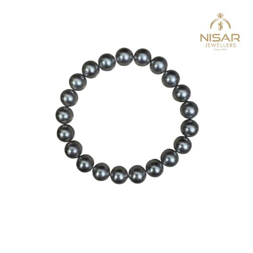 Grey Sea Pearls Necklace & Bracelet - Image 3