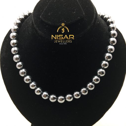 Grey Sea Pearls Necklace & Bracelet