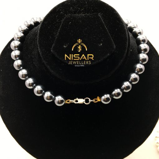 Grey Sea Pearls Necklace & Bracelet - Image 3