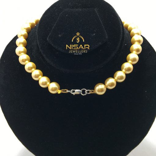 Golden Sea Pearls Necklace & Bracelet - Image 3