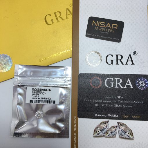 Loose 3 Carat GRA Moissanite - Image 3