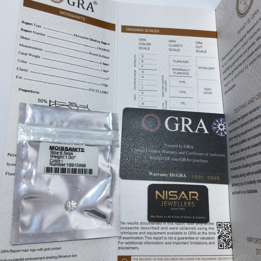 Loose 1 Carat GRA Moissanite - Image 2