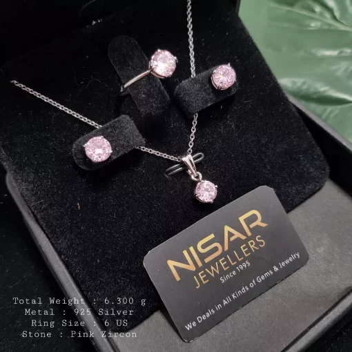 925 Silver Italian Pendant Set
