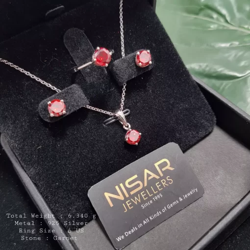 925 Silver Italian Pendant Set