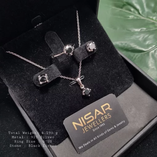 925 Silver Italian Pendant Set