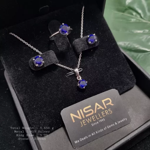 925 Silver Italian Pendant Set