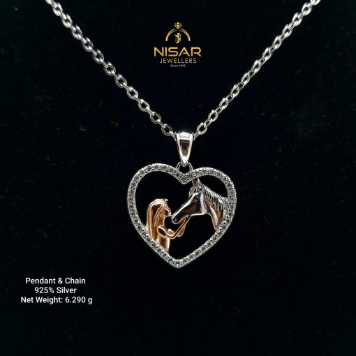925 Silver Pendant & Chain - Image 2