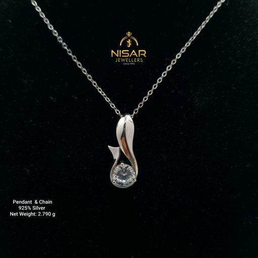 925 Silver Pendant & Chain - Image 2
