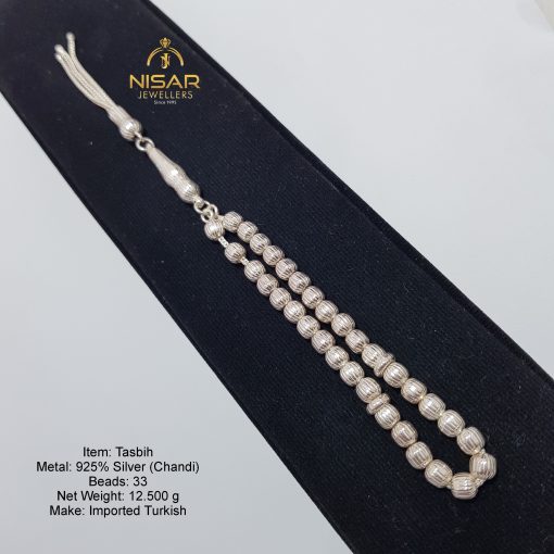 33 Beads 925 Silver Turkish Tasbih