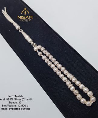 33 Beads 925 Silver Turkish Tasbih