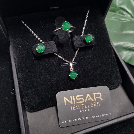 925 Silver Italian Pendant Set