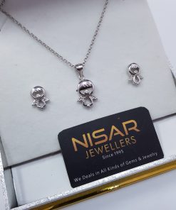 925 Silver Italian Pendant Set