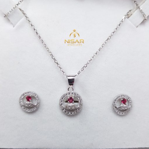 925 Silver Italian Pendant Set