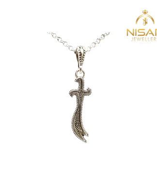 "Zulfiqar" 925 Silver Pendant & Chain