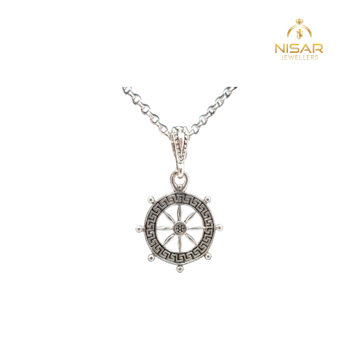 Ship Wheel 925 Silver Pendant