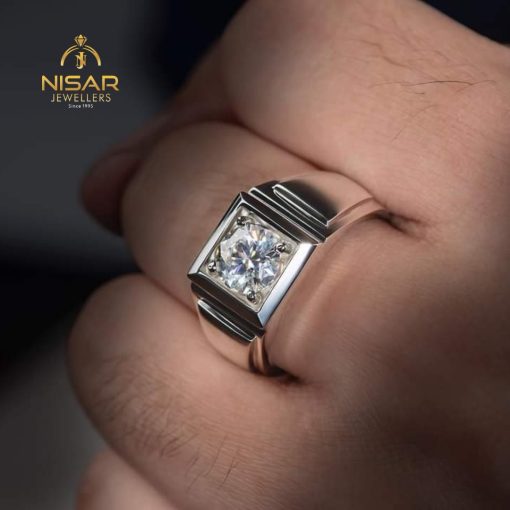 Moissanite Engagement Men Ring - Image 3