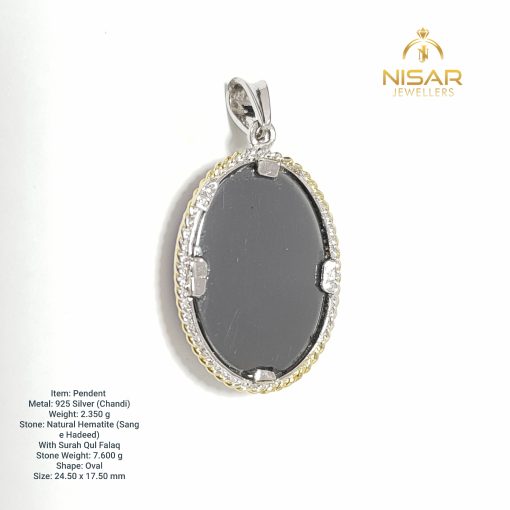 Natural Hematite Stone Pendent - Image 2