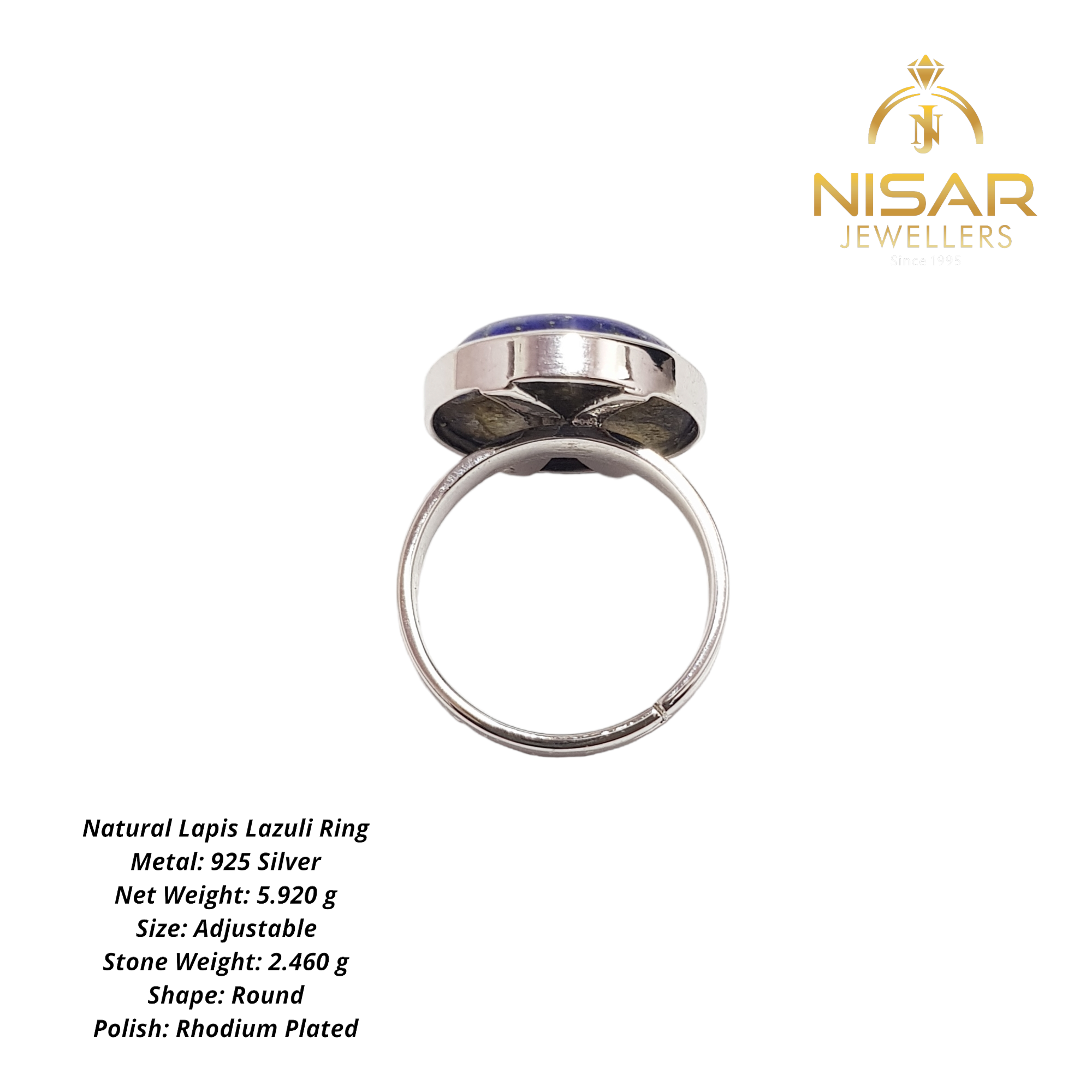 Natural Lapis Lazuli Ring - Image 3