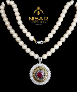 925 Silver Pendant & Pearl's Necklace