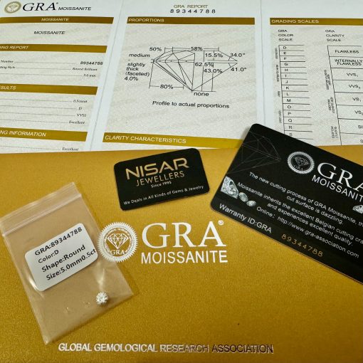 GRA Certified Half Carat Moissanite