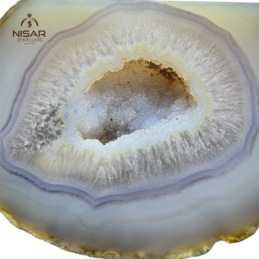 Natural Agate Geode with Quartz Crystals - Image 2