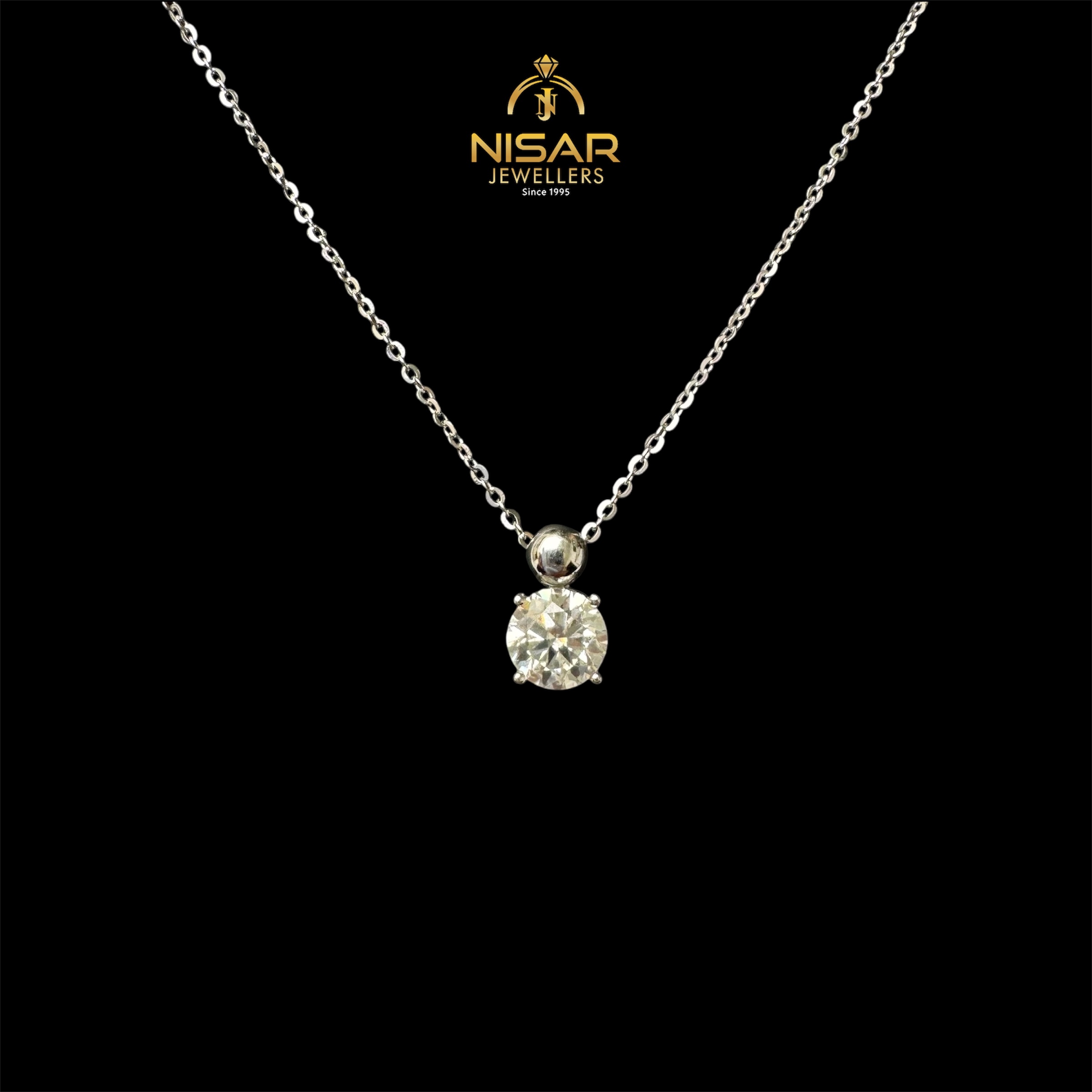Moissanite 925 Silver Pendant Chain - Image 3