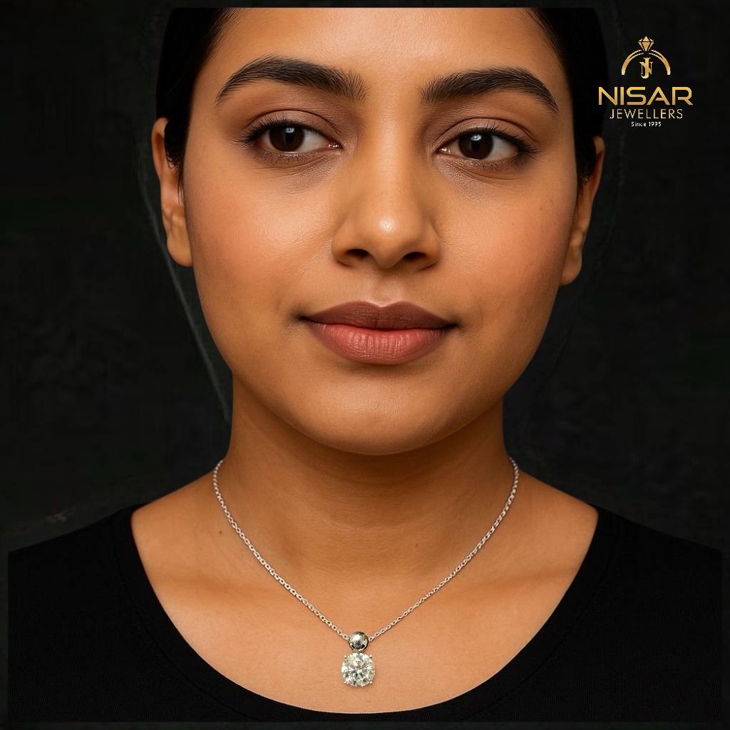 Moissanite 925 Silver Pendant Chain - Image 2