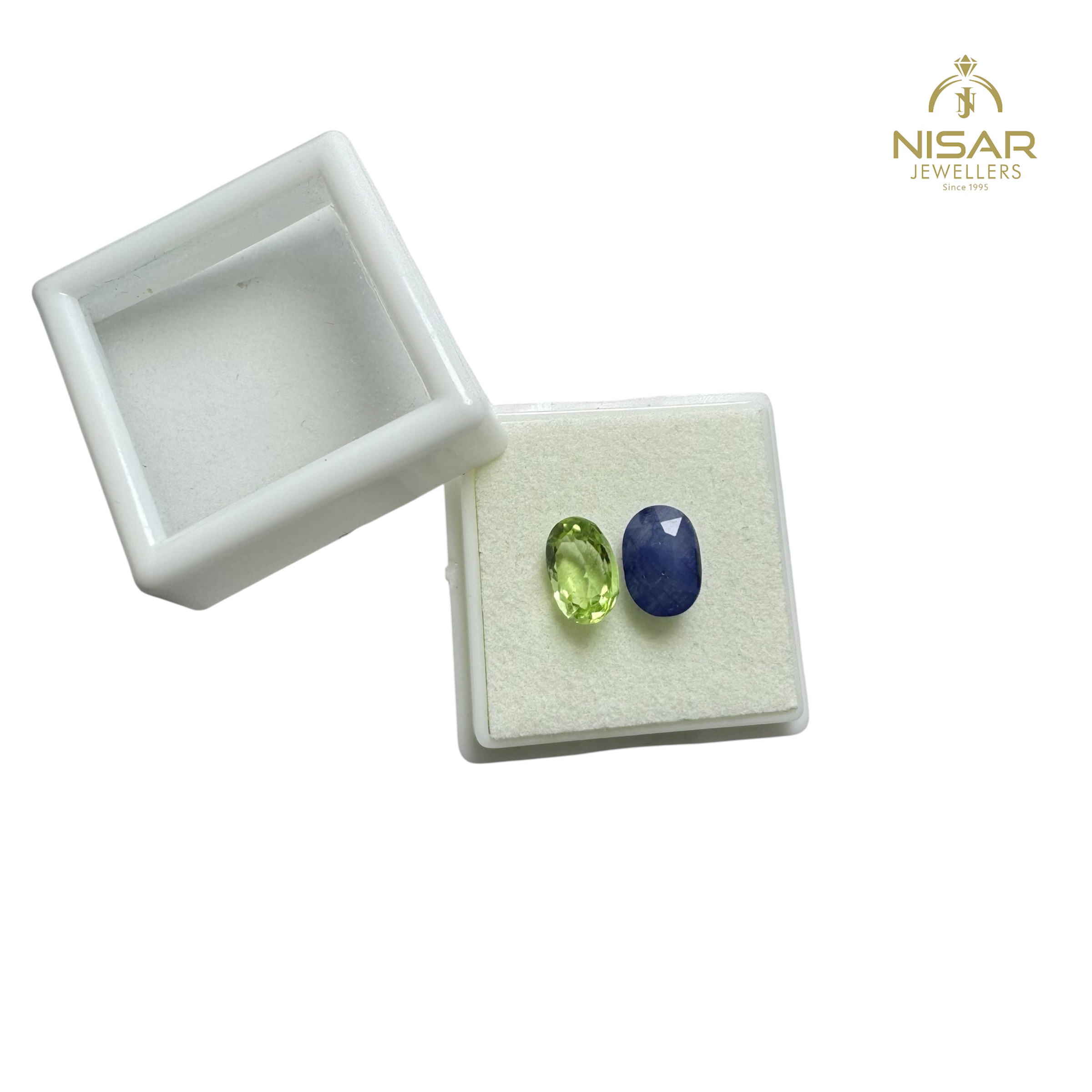 Natural Blue Sapphire & Peridot Stone