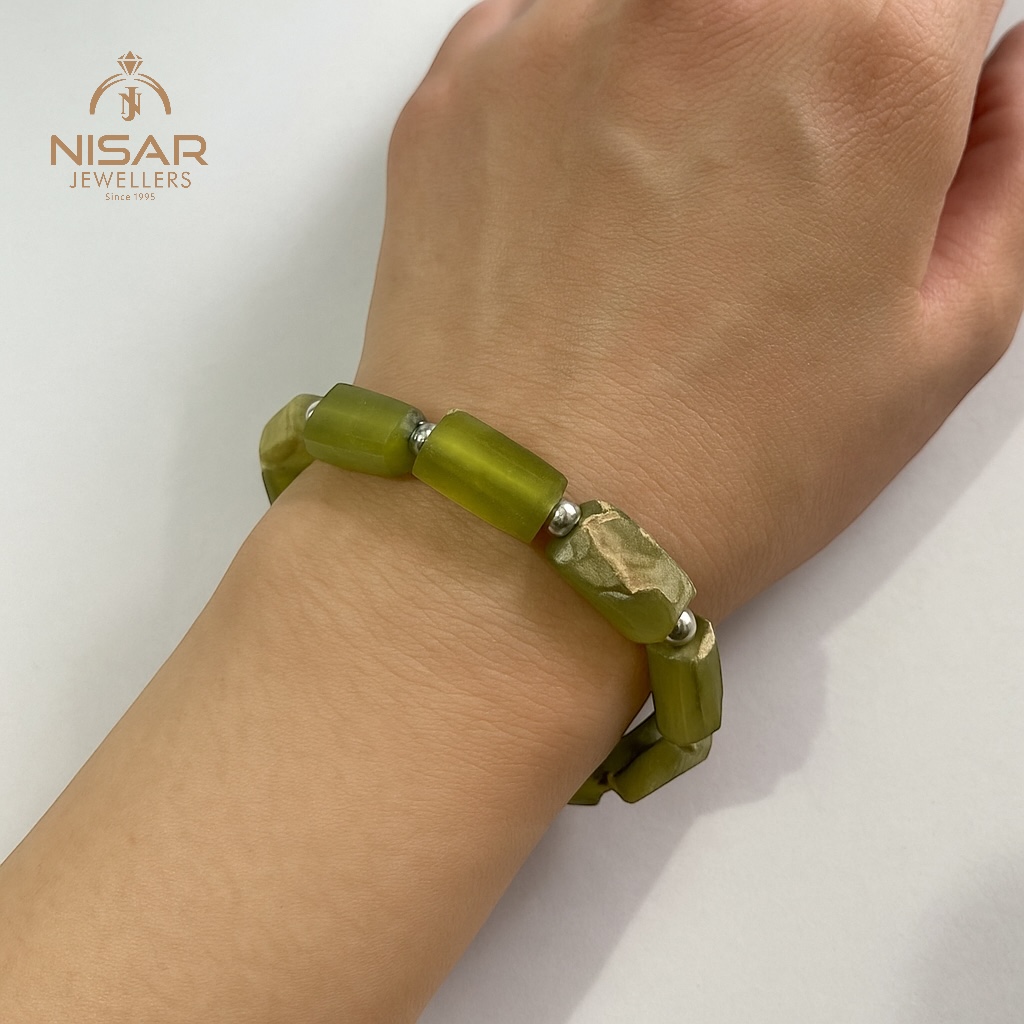 Natural Serpentine Stone Bracelet