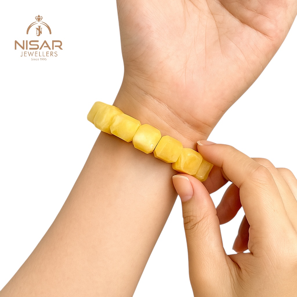 Lemon Calcite Beads Bracelet - Image 2