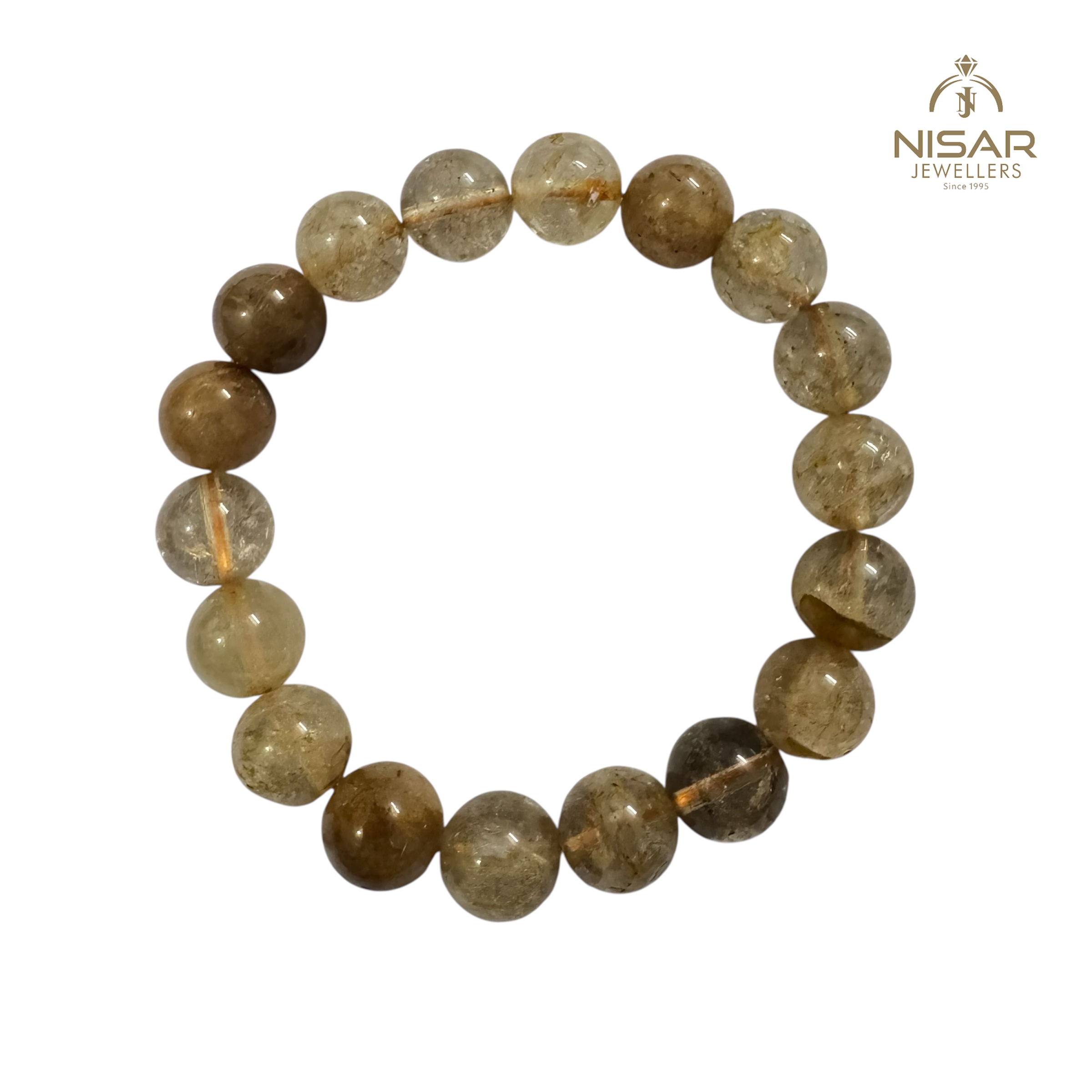 Natural Brown Rutile Quartz Bracelet