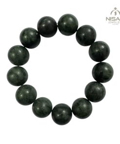 Natural Serpentine Stone Beads Bracelet