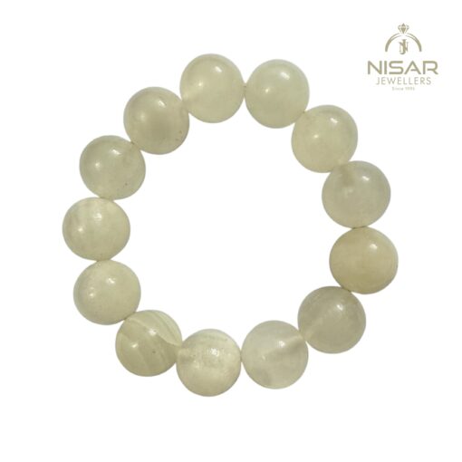 Natural White Calcite Beads Bracelet