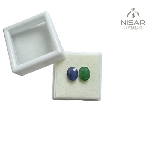 Natural Emerald & Blue Sapphire Stone